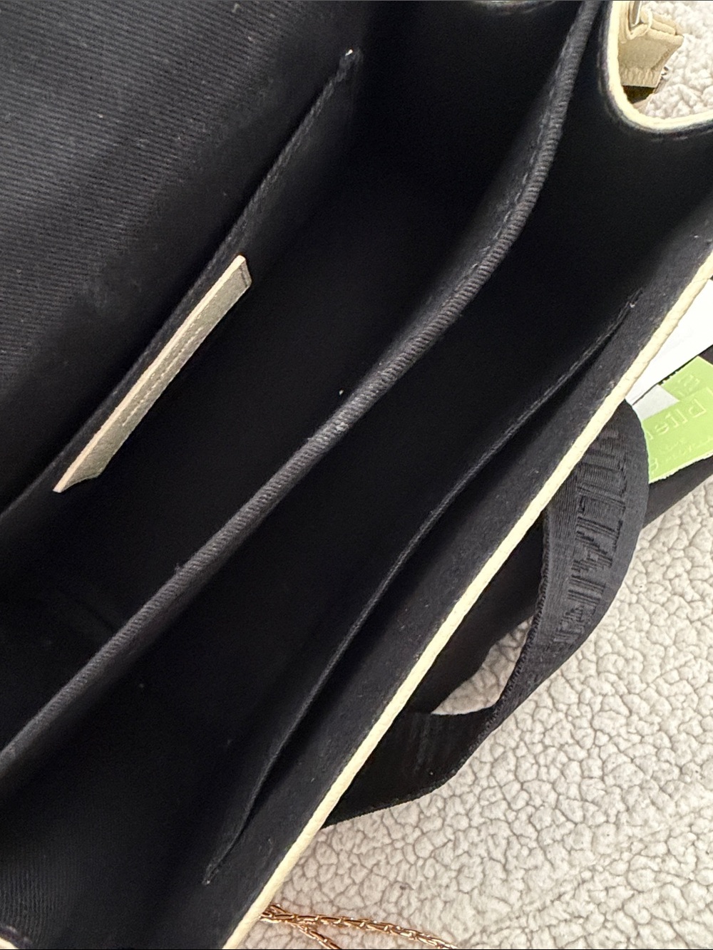 Zadig & Voltaire Cream Leather Crossbody with Black Web Strap - Picture 7 of 7